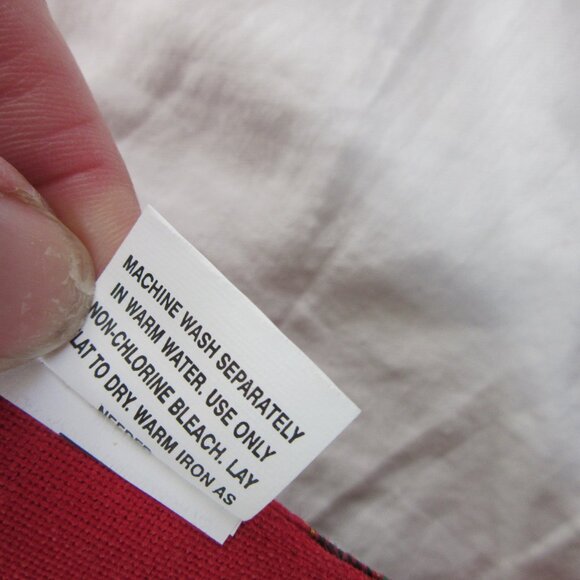 Sam Hedaya Christmas Linen Placemats Set of 5 Holiday Plaid Red Green Gold - Picture 5 of 5